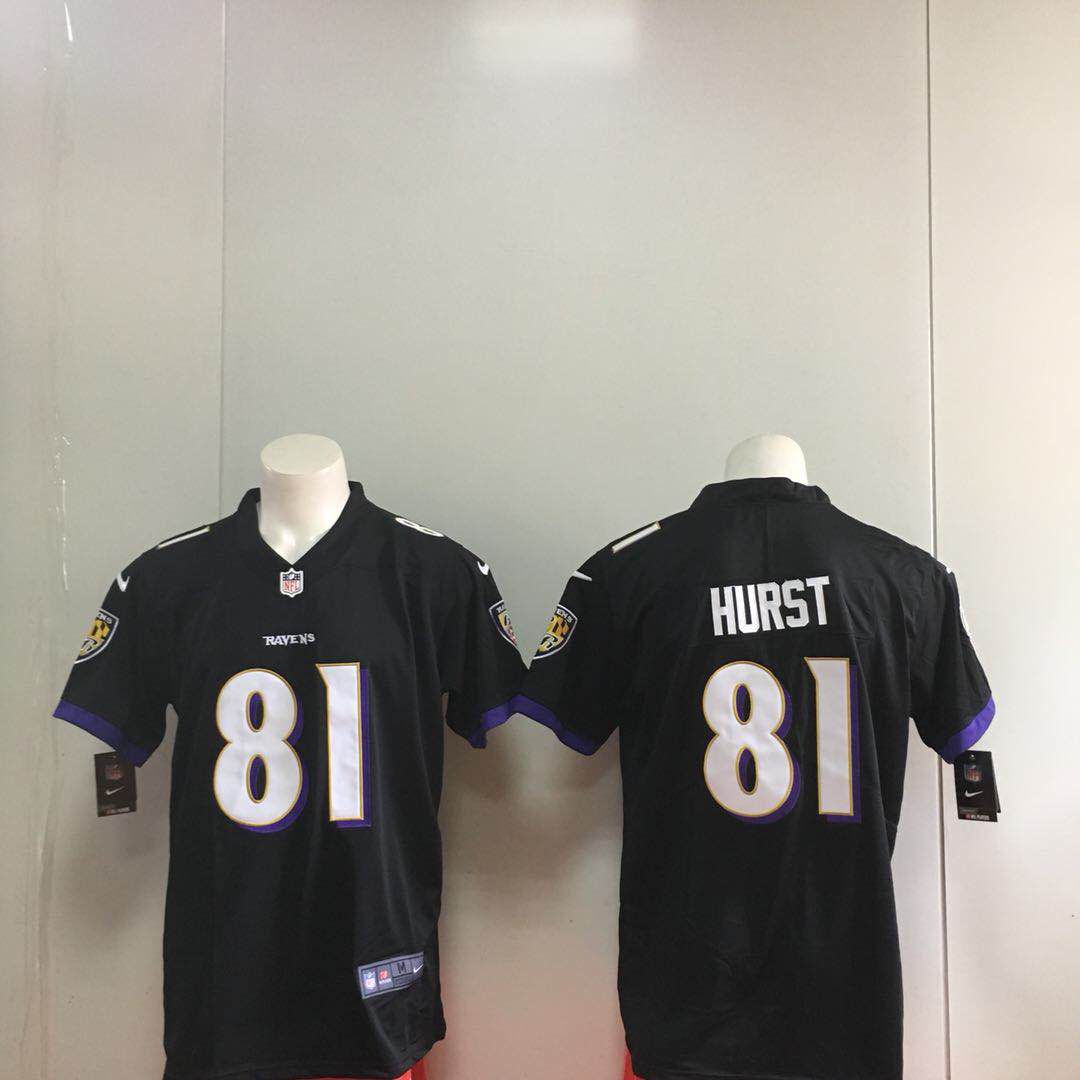 Men Baltimore Ravens #81 Hurst Black Nike Vapor Untouchable Limited Playe NFL Jerseys->denver broncos->NFL Jersey